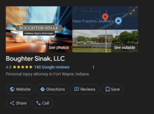 boughter sinak fort wayne law firm gmb screenshot