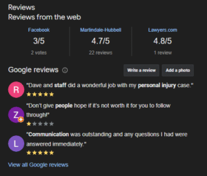 fort wayne law firm sweeney law reviews screenshot