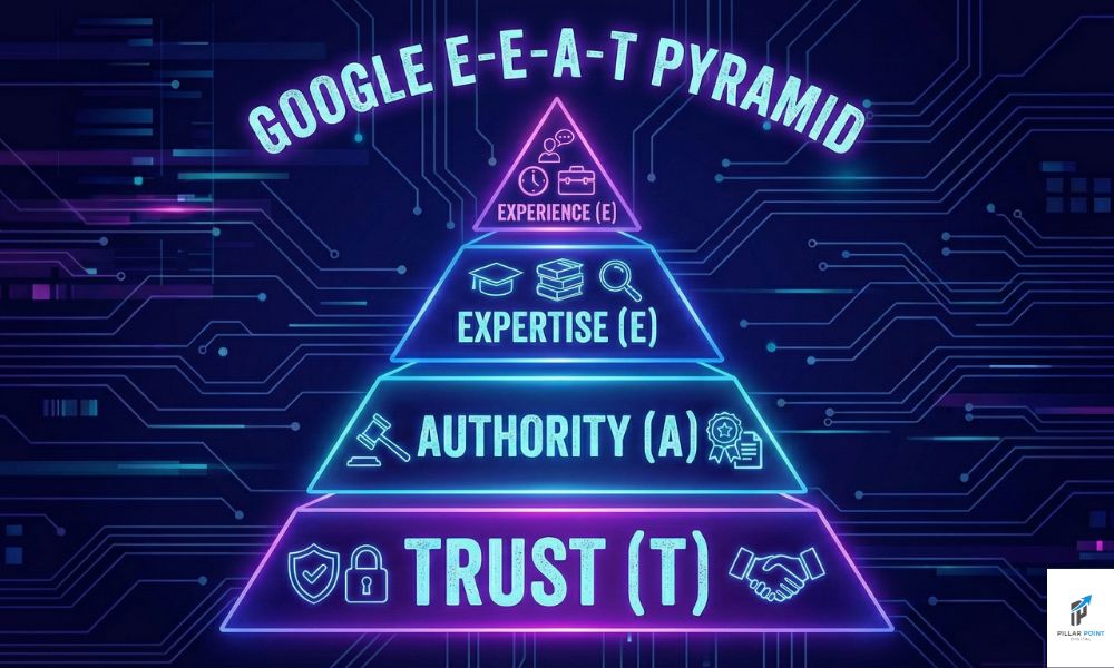 pyramid describing googles eeat policy
